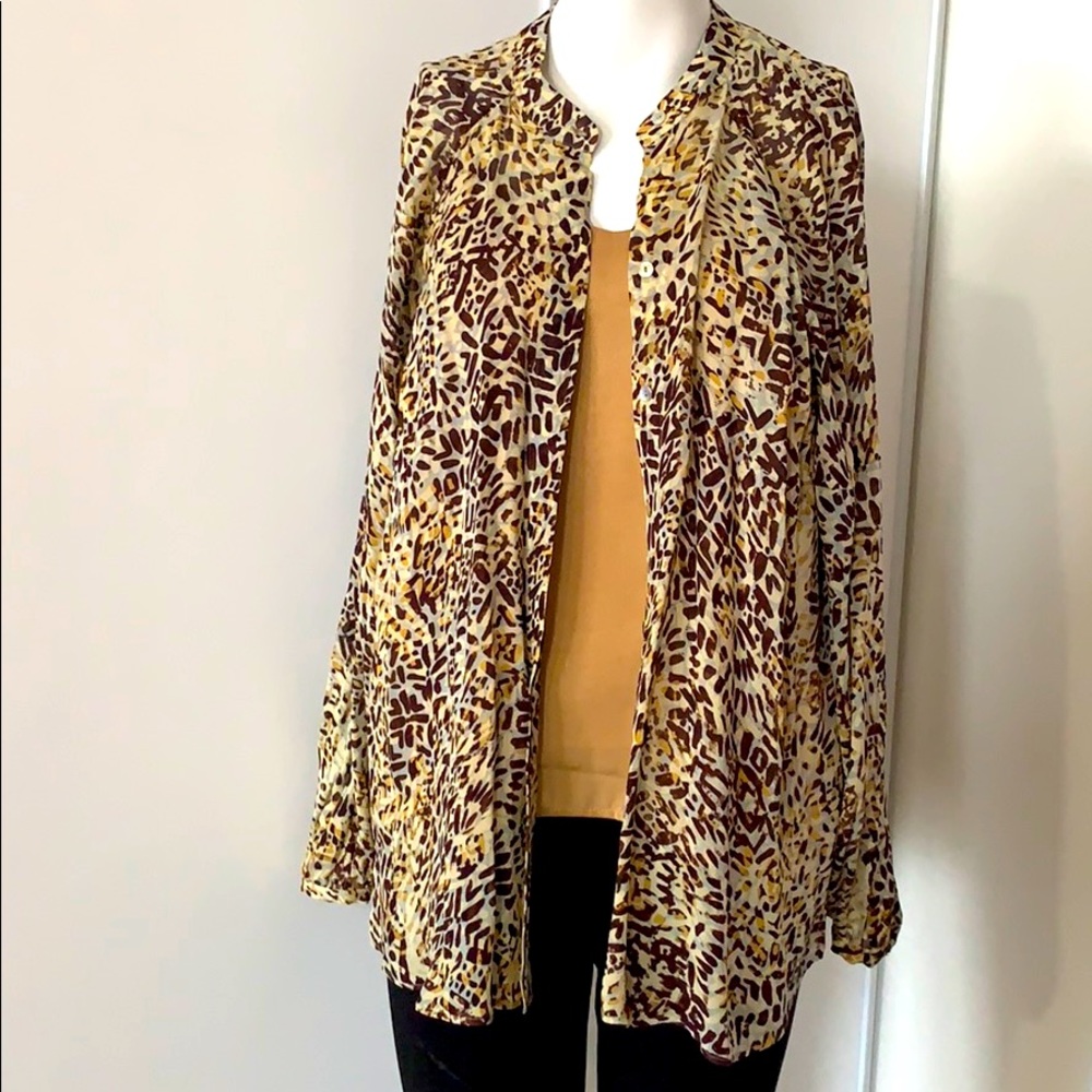 Massimo Dutti blouse with leopard print